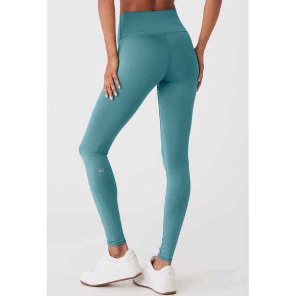 Alo High-Waist Airlift Leggings Teal Agate Hi-Rise Waisted Tights Skinny Pants M - Picture 2 of 9